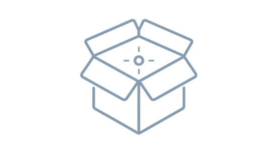 Line icon of an open box representing the first step of the Family Archive Blueprint, opening inherited family photos and documents to assess what is inside.